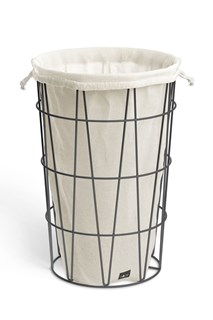 ZACK - SATONE - Corbeille à linge en inox avec sac à linge