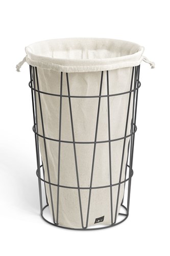 ZACK - SATONE - Corbeille à linge en inox avec sac à linge