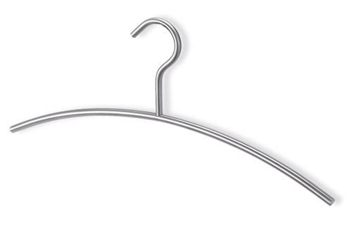 ZACK Lindos Kleiderbügel – Edelstahl Matt, 43 Cm Länge, Für Schwere Jacken & Mäntel