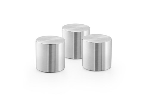 ZACK - ELETTA - Set de 3 aimants plats en inox