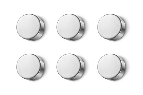 ZACK - CULT - Set de 6 aimants plats en inox