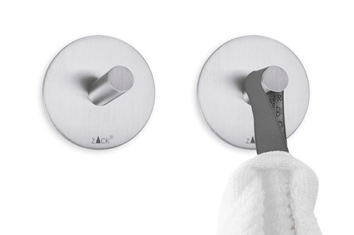 ZACK - DUPLO - Set de 2 porte-serviette ronds en inox