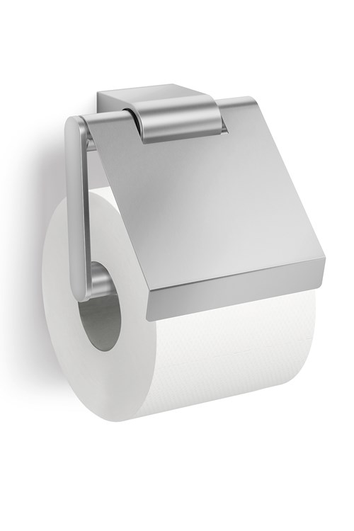 ZACK - ATORE - Porte-rouleau de papier toilette avec rabat en inox