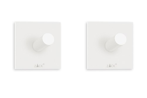 ZACK - PECO - Set de 2 porte-serviette carrés en inox