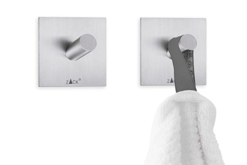 ZACK - DUPLO - Set de 2 porte-serviette carrés en inox