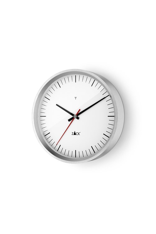 ZACK - VIDA - Horloge murale radio pilotée en inox