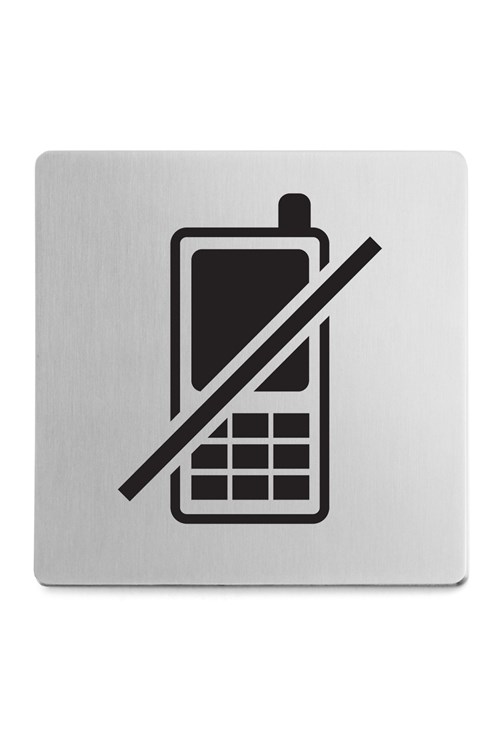 ZACK - INDICI - Pictogramme en inox "Téléphone interdit"